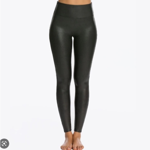 SPANX Pants - SPANX faux leather leggings black size small $110 MSRP